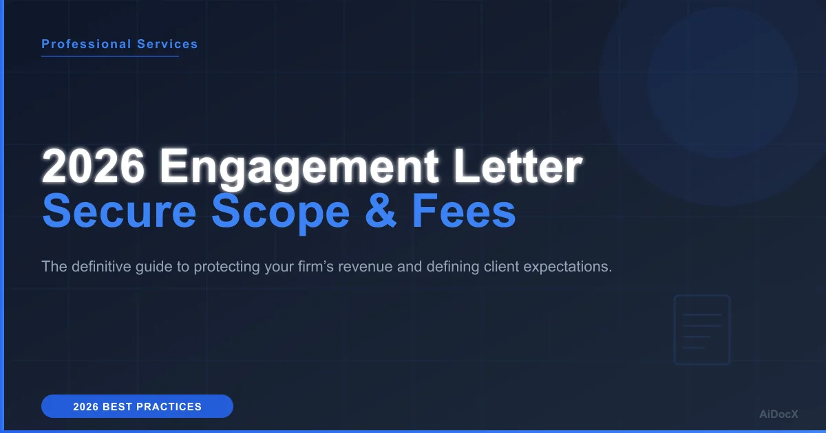 Accounting Engagement Letter Guide 2026: Protect Fees & Scope