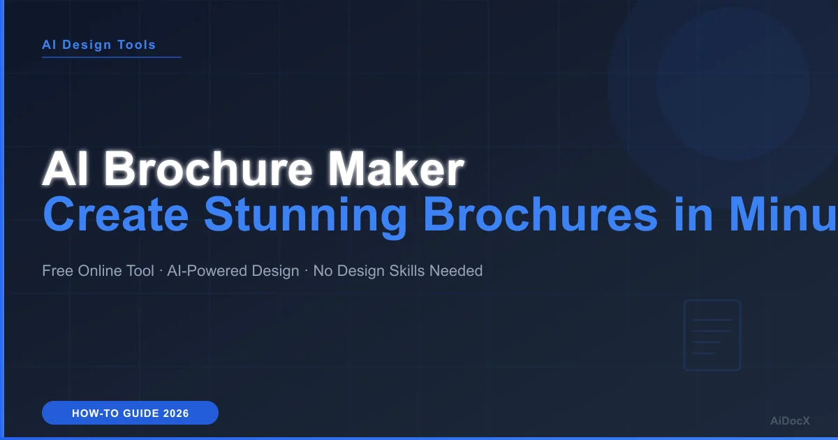 AI Brochure Maker: How to Create Professional Brochures in Minutes (Free Online Tool)
