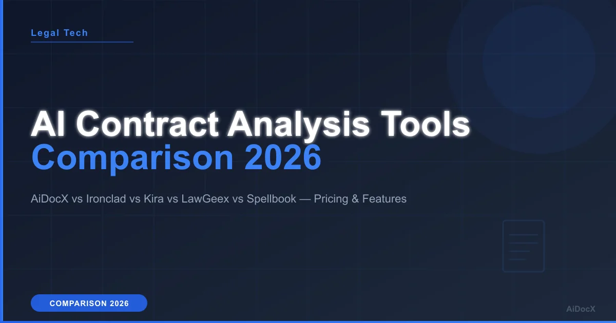 AI Contract Analysis Tools Comparison 2026: Which Platform Is Right for You?