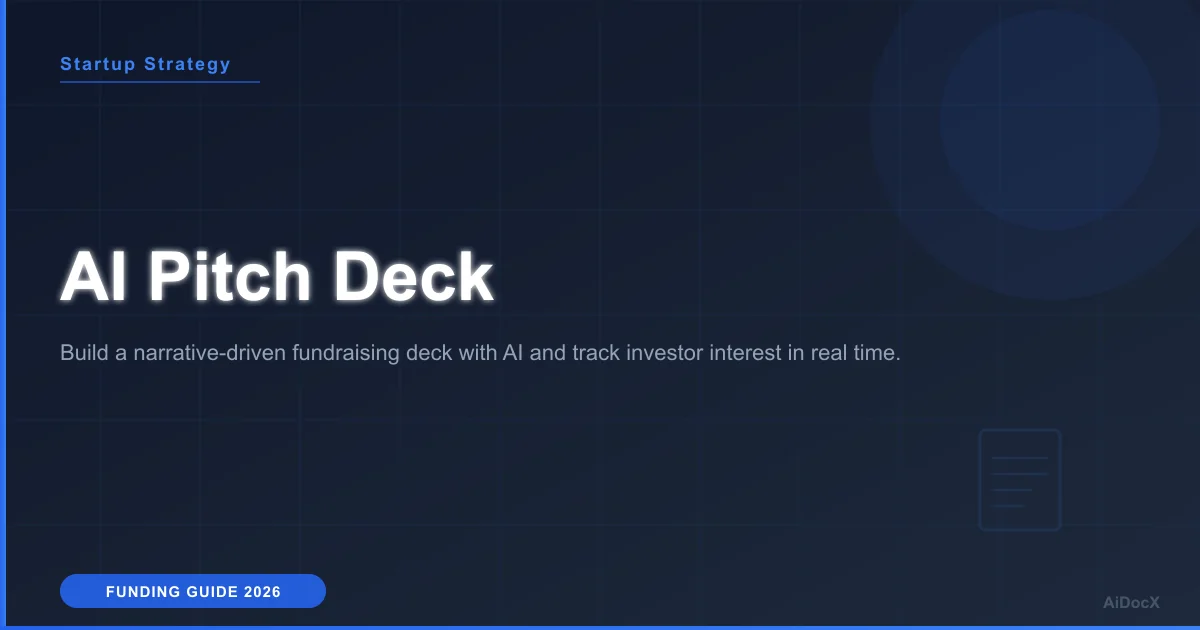 From Idea to Investor-Ready Deck: AI Pitch Deck Generator Guide 2026