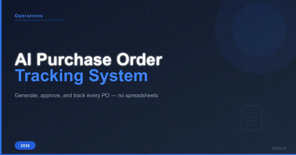 AI Purchase Order Tracking System (2026): Auto-Generate POs and Never Lose an Approval Again