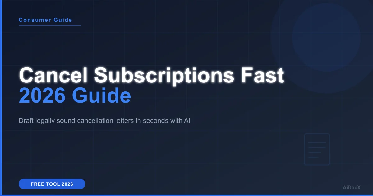 How to Cancel Subscriptions in 2026: AI Letter Generator