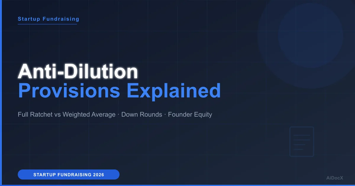 Anti-Dilution Provisions Explained: What Founders Must Know (2026)
