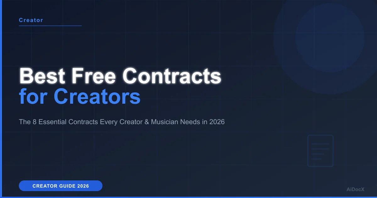 Best Free Contract Templates Every Content Creator & Musician Needs (2026)
