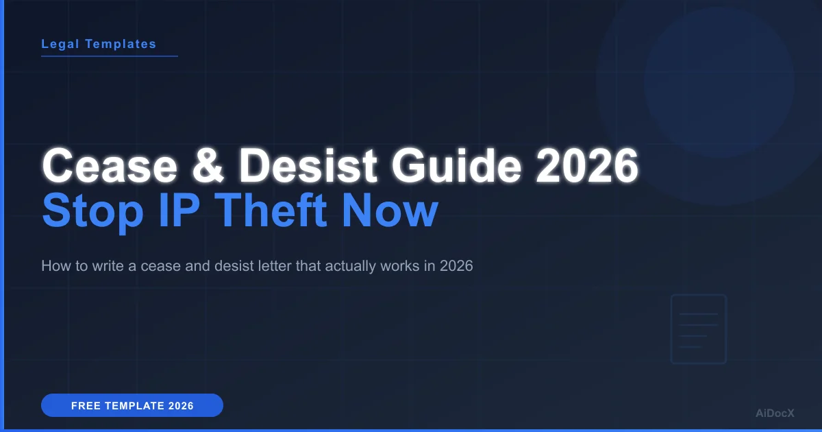 Cease and Desist Letter Template 2026: Get Results