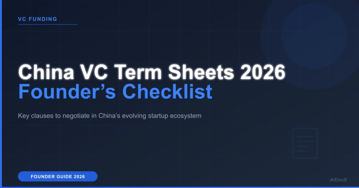 China Startup Fundraising 2026: Term Sheet Clauses Founders Must Know