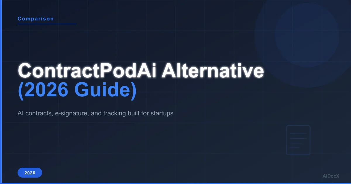 ContractPodAi Alternative (2026): What Startups and SMEs Should Use Instead