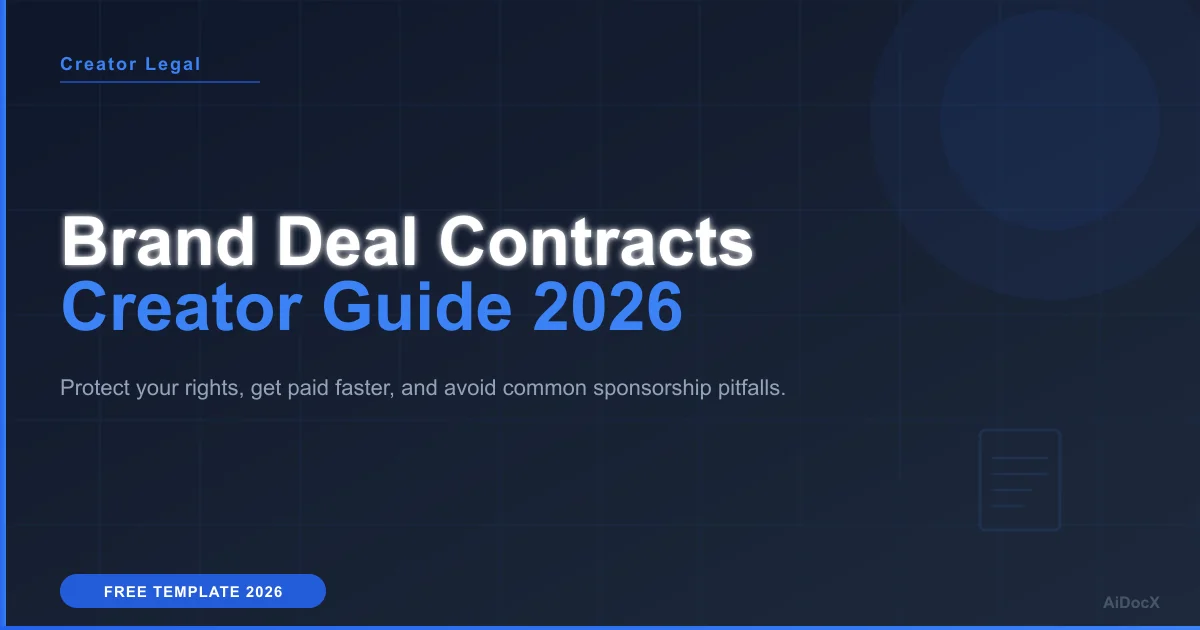Creator Brand Deal Contracts: Rights, Fees & Payment 2026