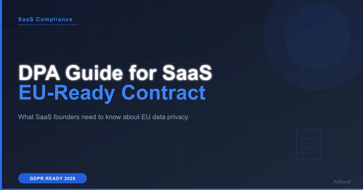 Data Processing Agreement (DPA) Guide for SaaS Founders 2026