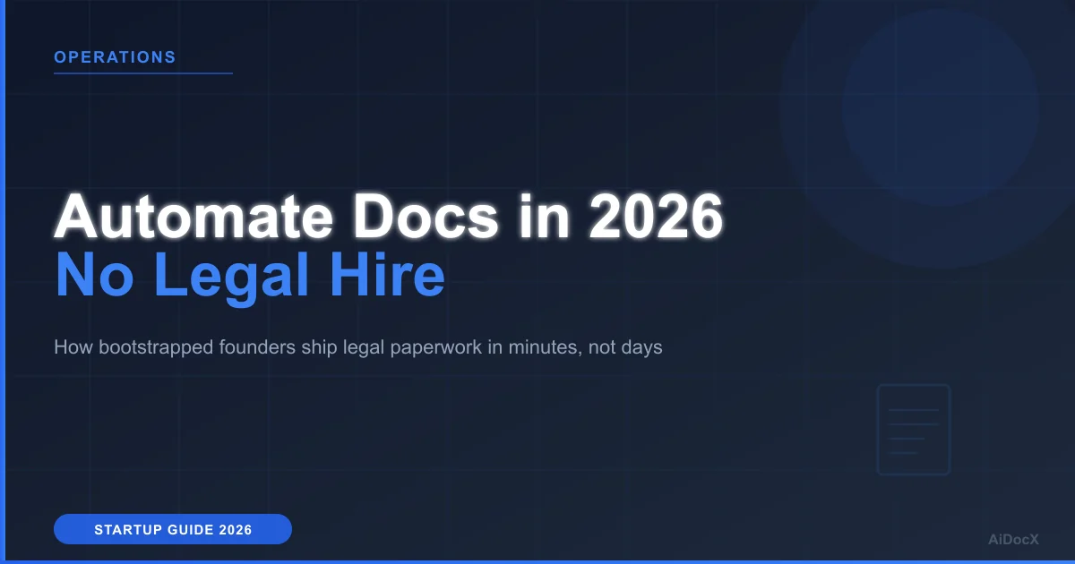 Document Automation for Bootstrapped Startups 2026