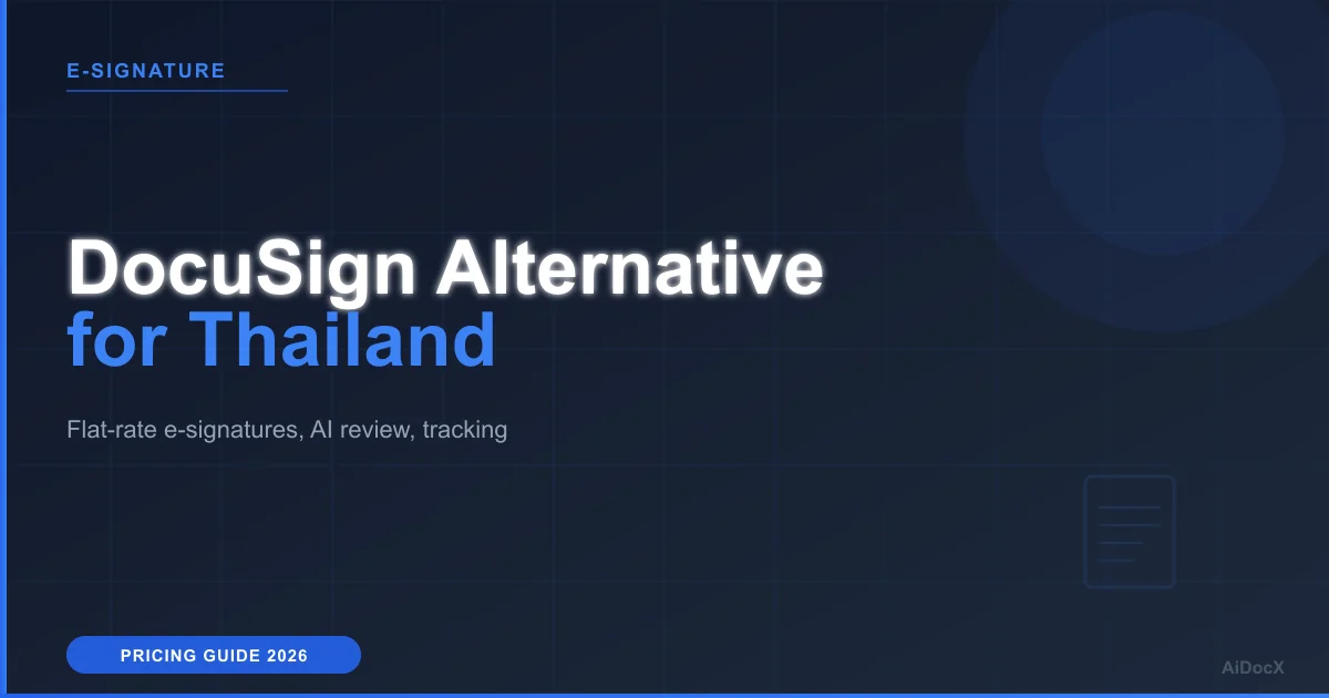 DocuSign Alternative for Thailand: Affordable All-in-One E-Signature Platform (2026)