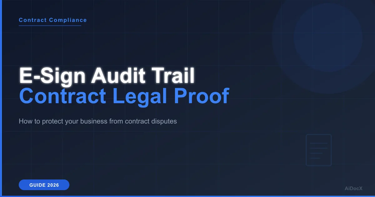 E-Signature Audit Trail: Your Legal Proof in 2026