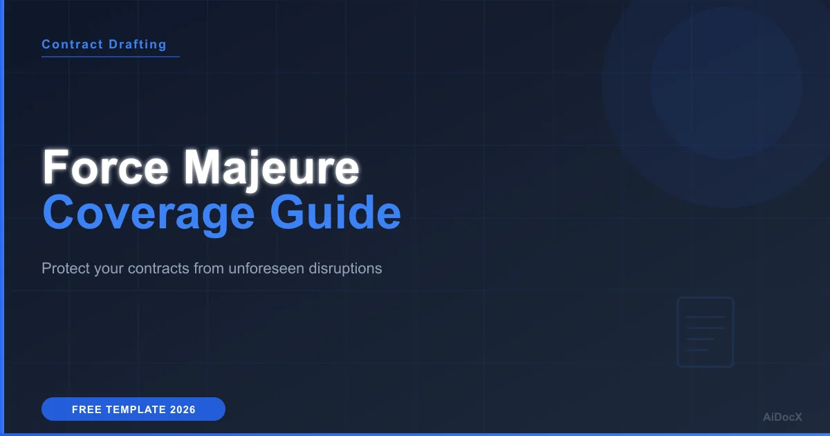 Force Majeure Clauses: Coverage and Drafting Guide (2026)