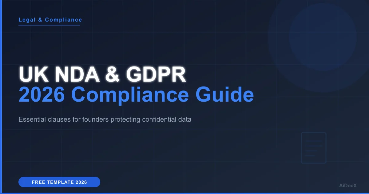 GDPR-Compliant NDA UK: 2026 Guide for Founders
