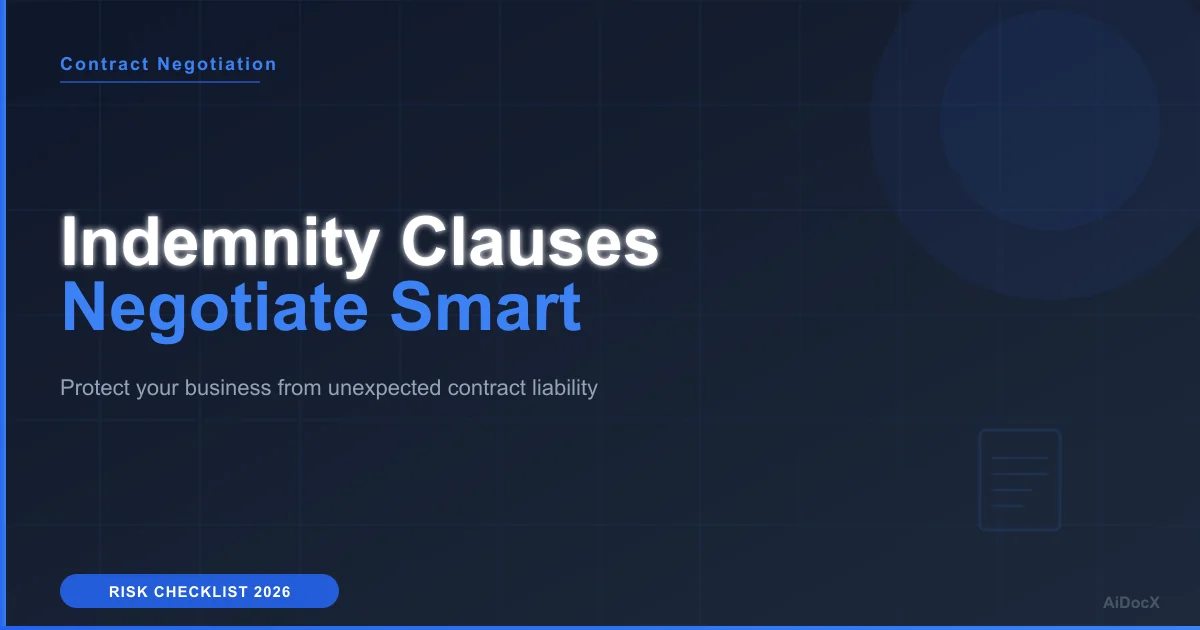 Indemnification Clauses Explained & How to Negotiate Them in 2026
