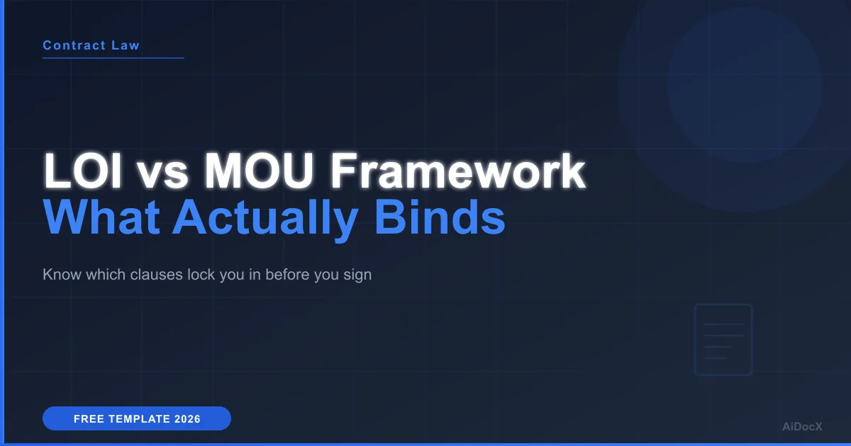 Letter of Intent vs MOU: What’s Binding in 2026