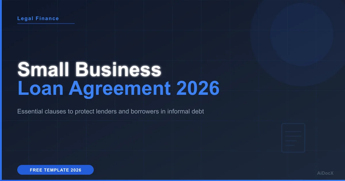 Small Business Loan Agreement Template 2026: Protect Both Sides