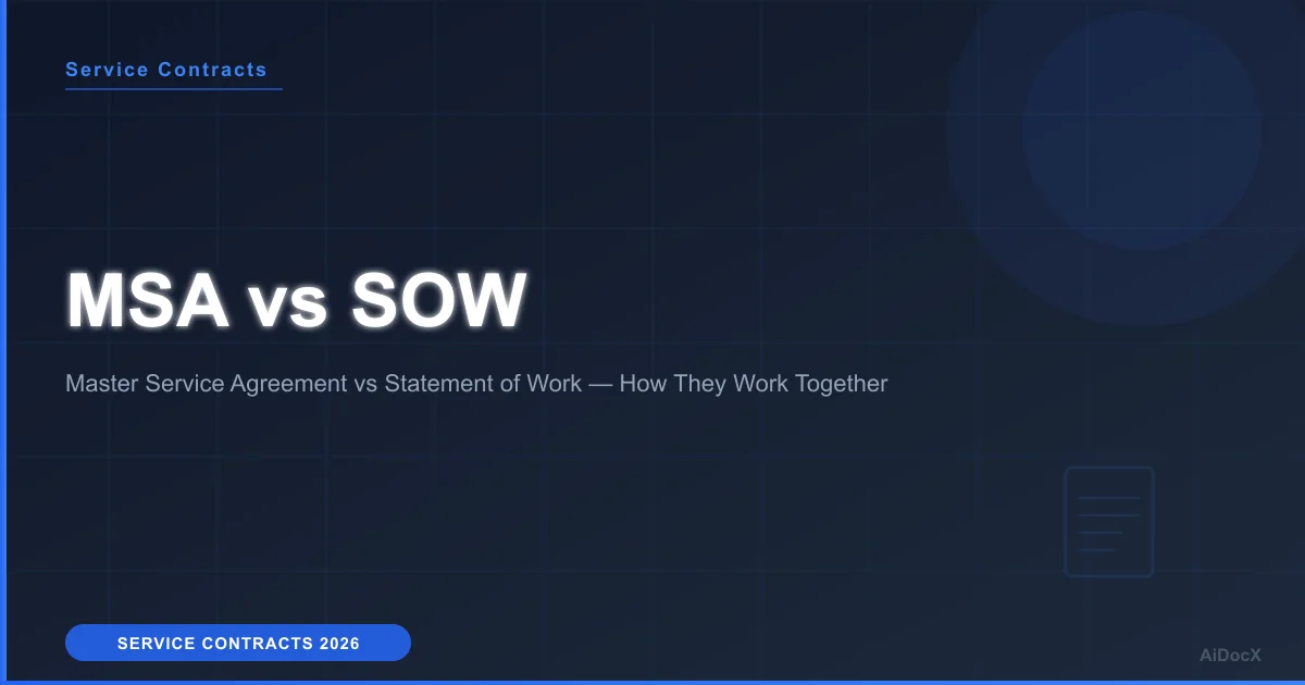 MSA vs SOW: Master Service Agreement vs Statement of Work (2026)