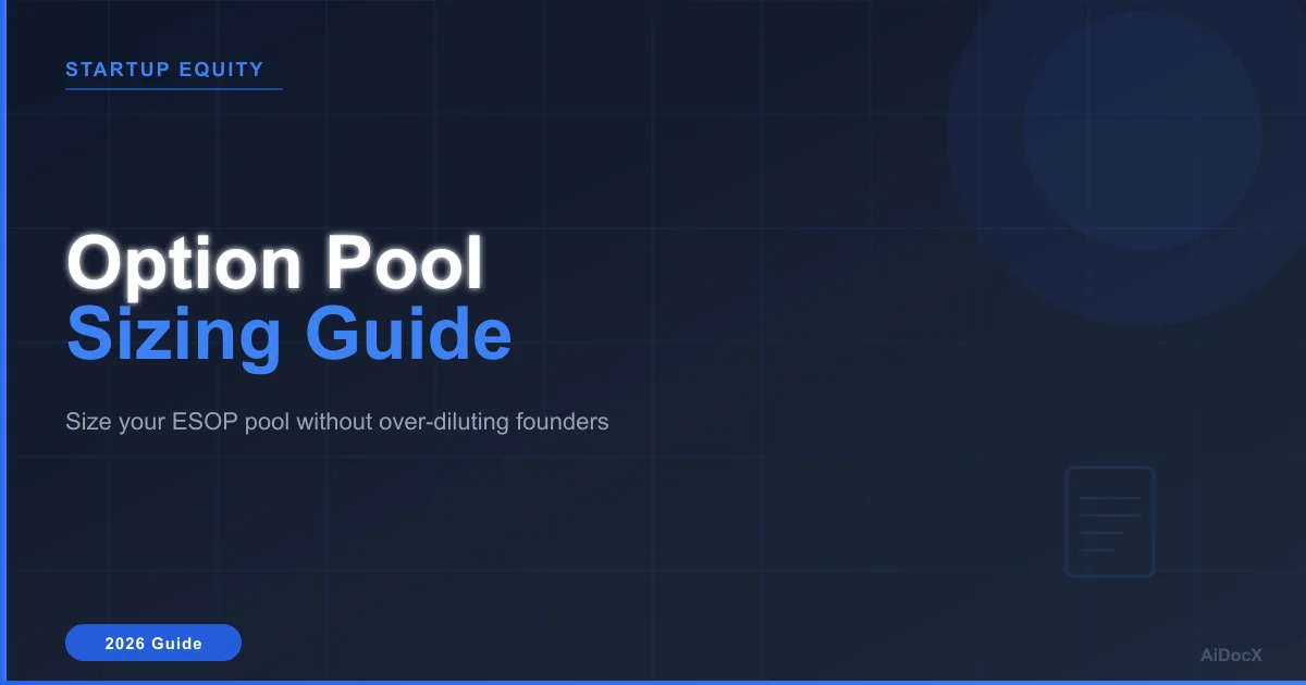 Option Pool Setup Guide 2026: Sizing, Dilution Math, and the Pre-Money Shuffle