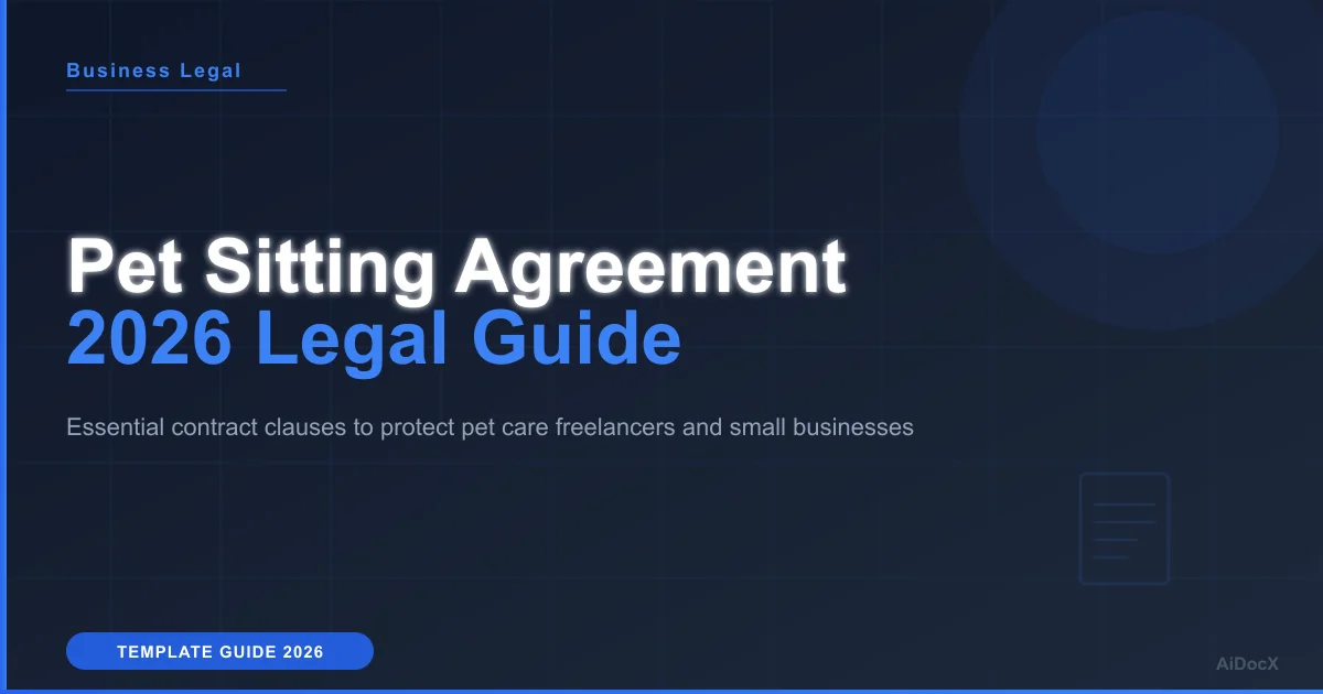Pet Sitting Agreement Template: Protect Your Business in 2026
