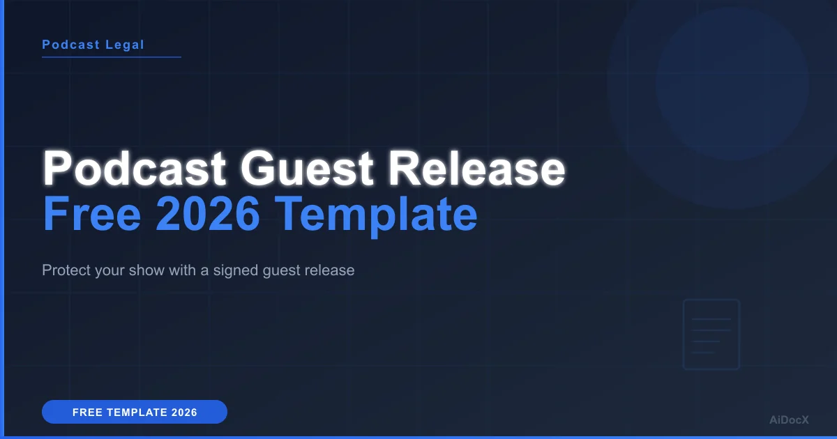 Podcast Guest Release Form: Why You Need One + Free 2026 Template