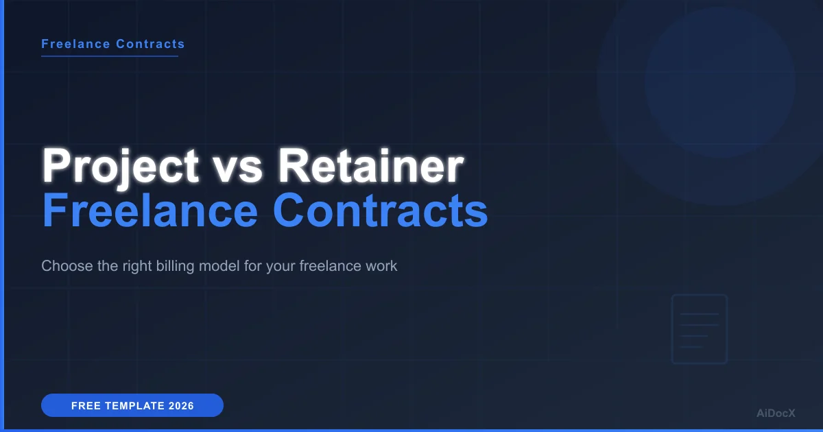 Project vs Retainer Freelance Contracts in 2026