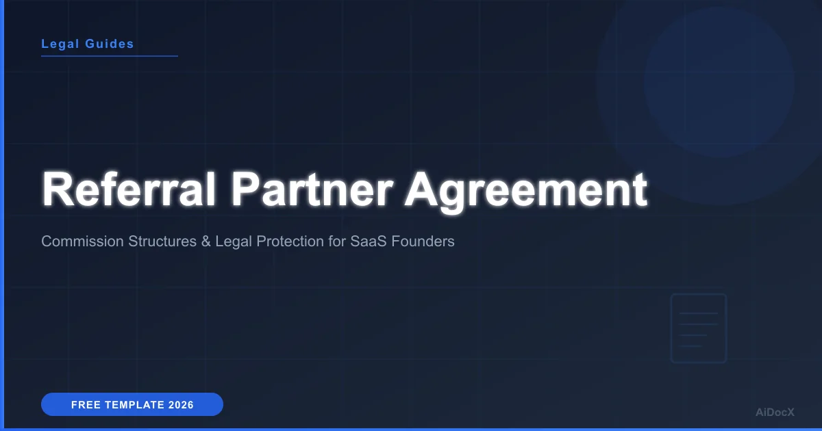 Referral Partner Agreement Template: Commissions & Protection 2026