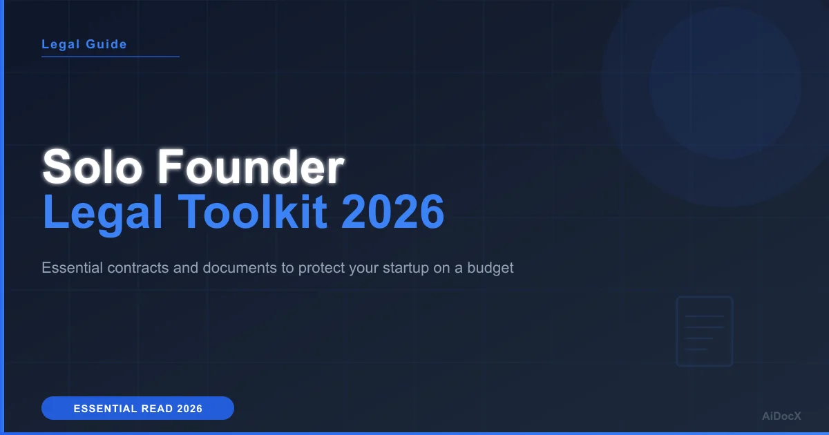 Solo Founder’s Legal Toolkit: Essential Docs for 2026