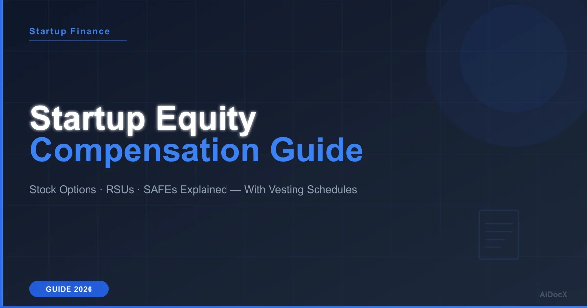 Startup Equity Compensation Guide: Stock Options, RSUs, and SAFEs Explained (2026)