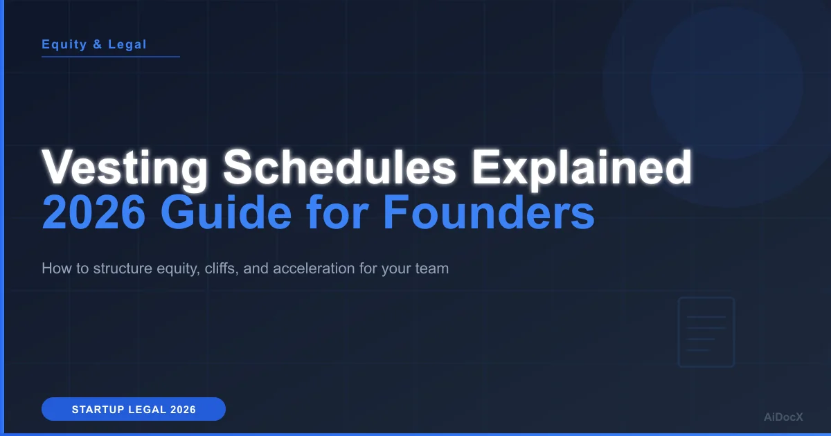 Founder & Employee Vesting: 4-Year Cliff, Acceleration Explained 2026