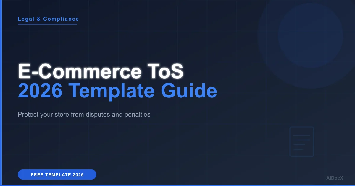 2026 E-Commerce ToS Template: Protect Your Online Store