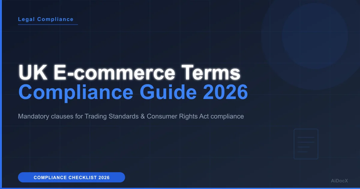 UK E-commerce Terms & Conditions: Trading Standards Compliance 2026