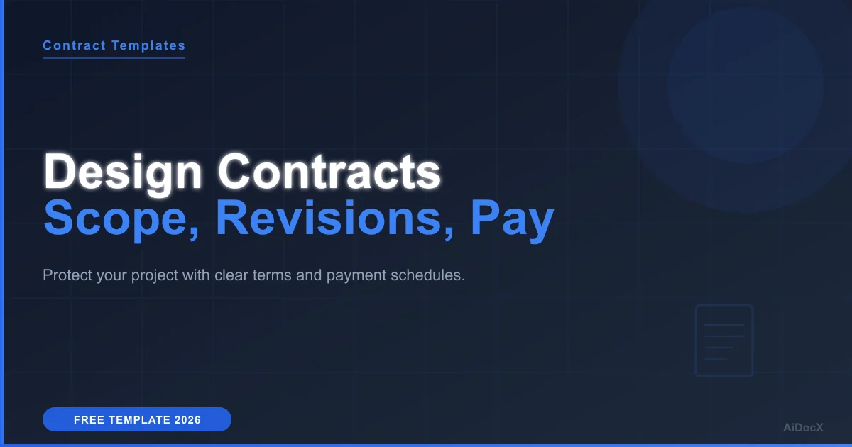 Web Design Contract Template: Scope, Revisions & Payment (2026)