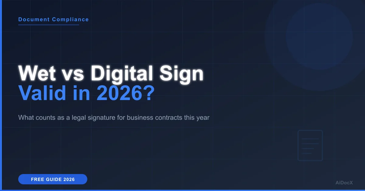 Wet vs Electronic Signatures: What’s Legally Valid in 2026?