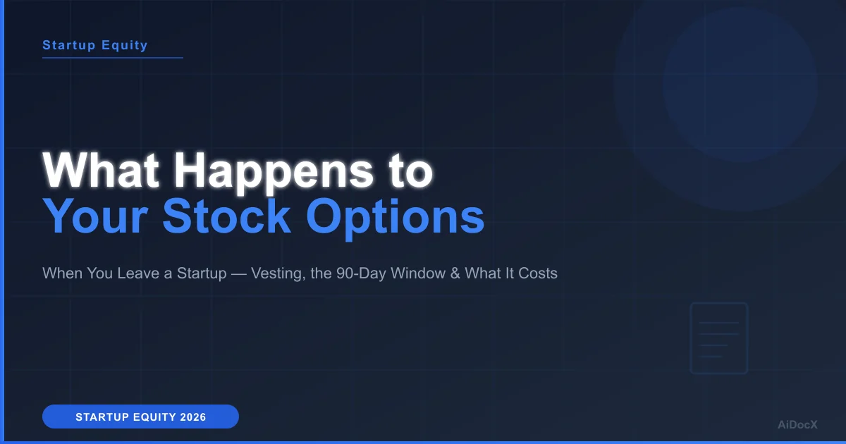 What Happens to Your Stock Options When You Leave a Startup (2026)