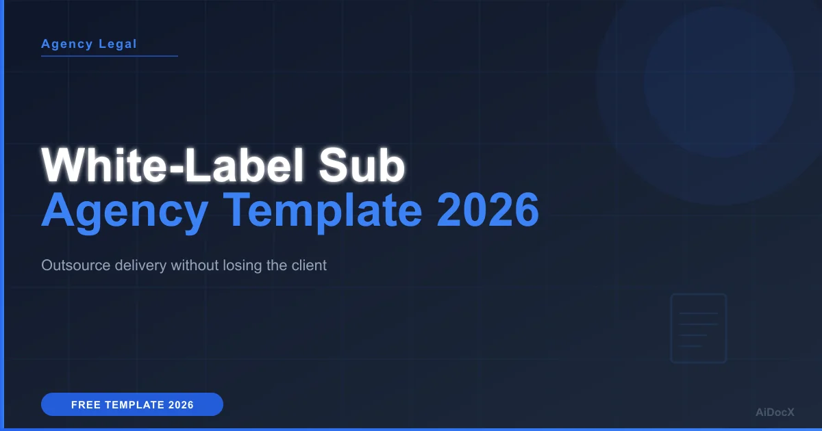 White-Label Subcontractor Agreement Template for Agencies (2026)