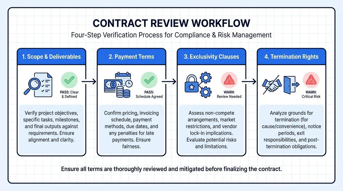Brand deal contract review checklist