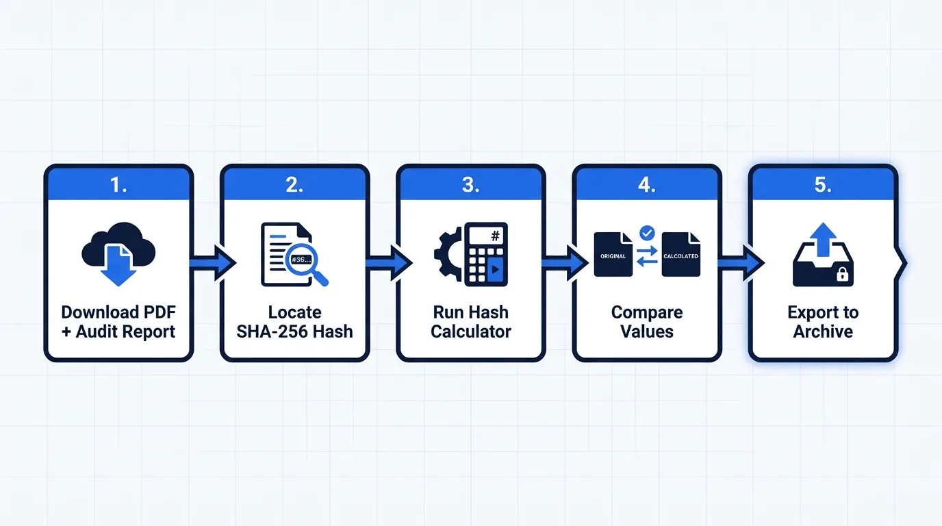 Document integrity verification workflow