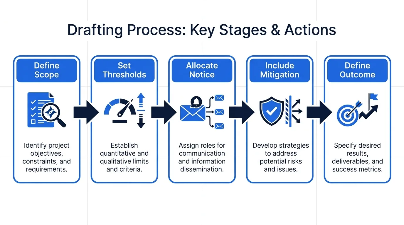 Drafting framework infographic