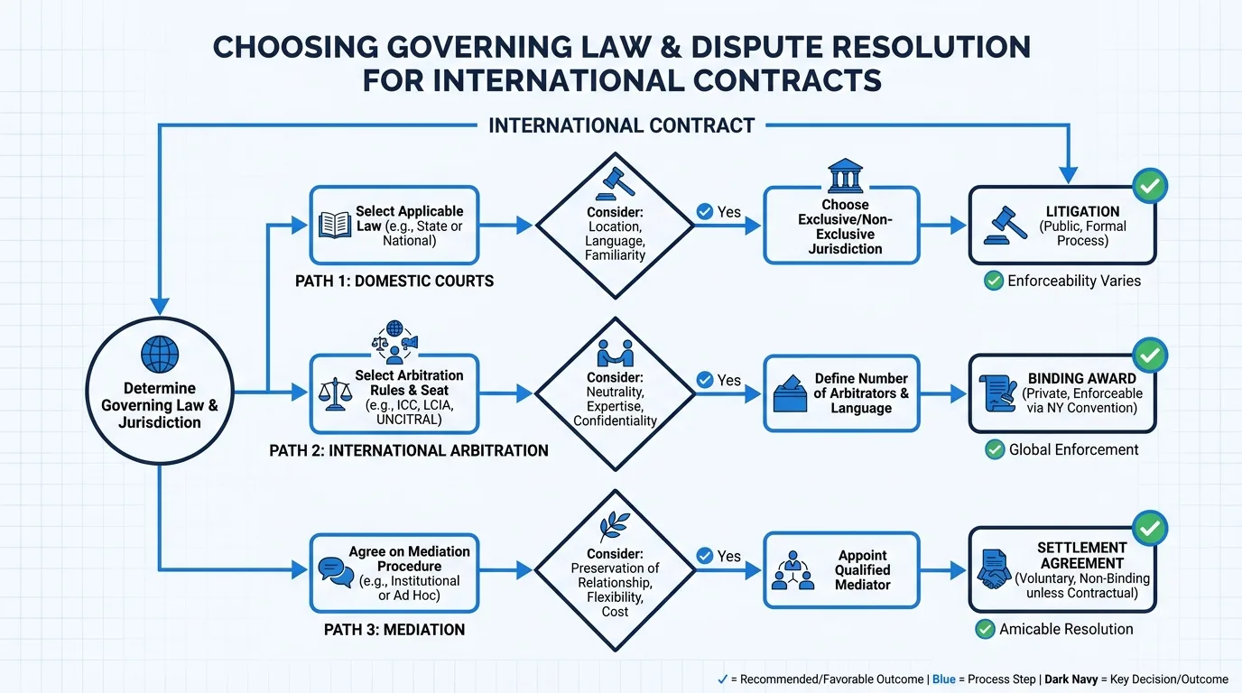 Jurisdiction selection workflow