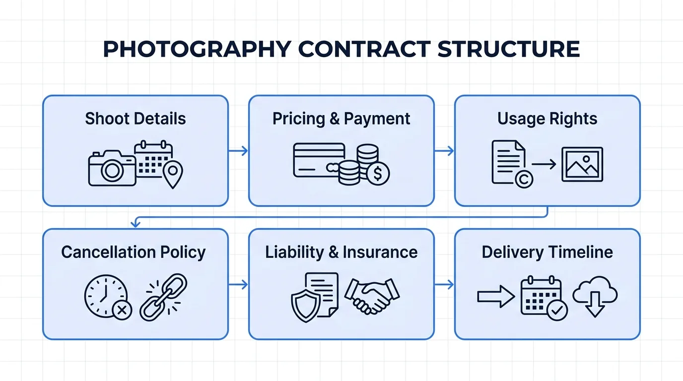 Photography contract structure diagram