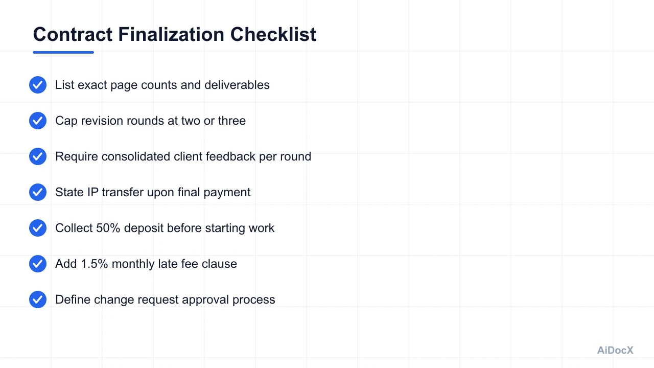 Key review steps before signing a design contract