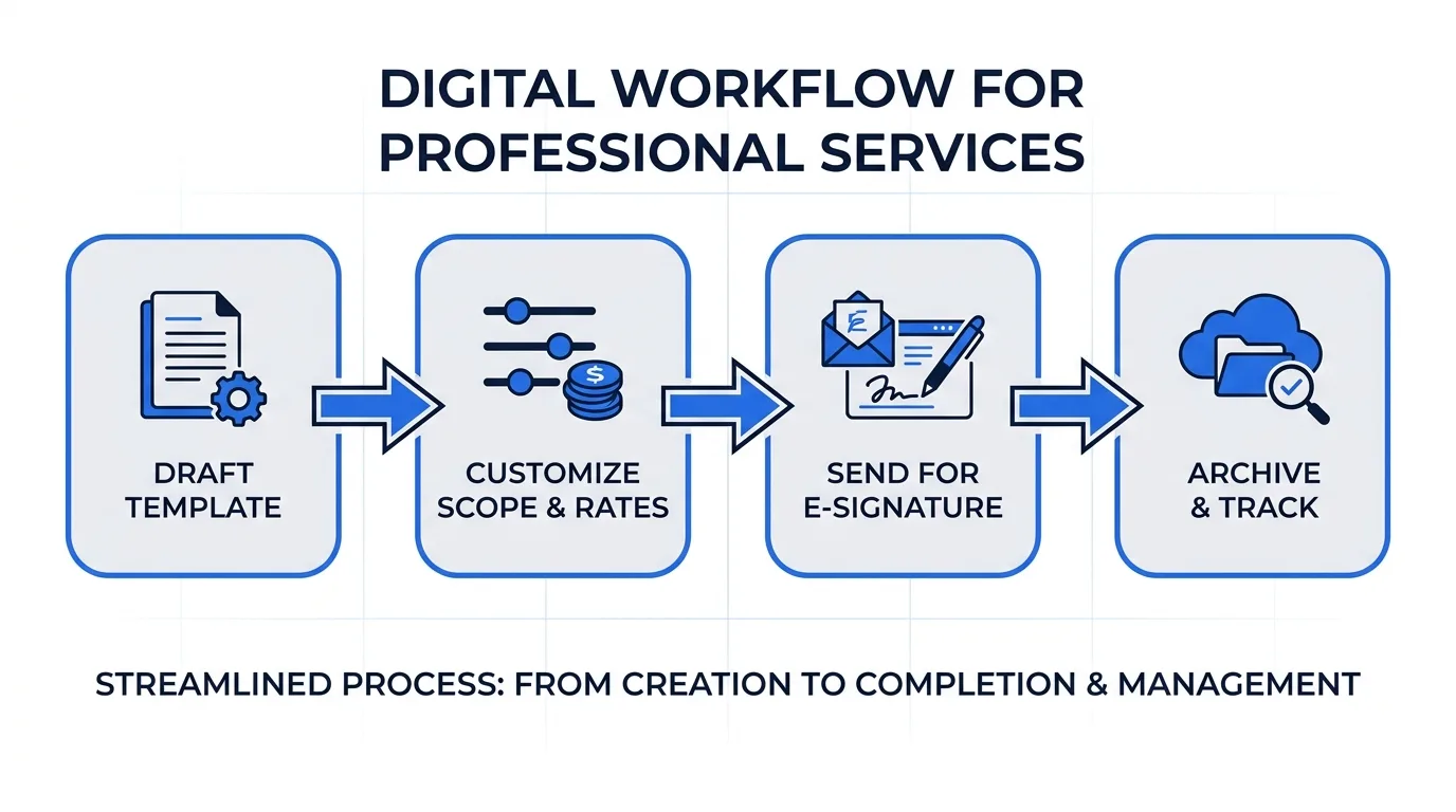 Agency subcontractor agreement workflow diagram